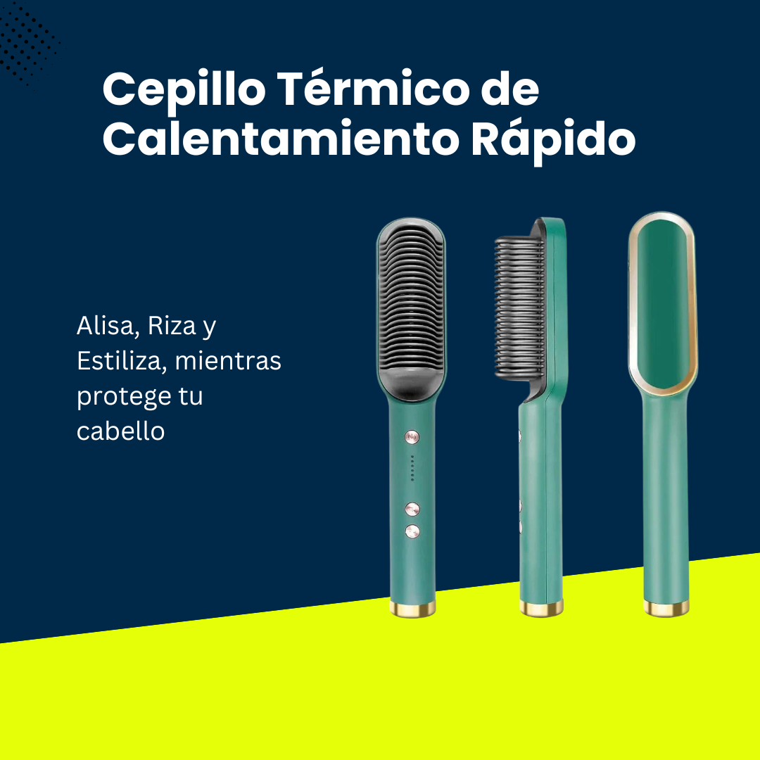 Cepillo Térmico de Calentamiento Rápido - Alisa, Riza y Estiliza