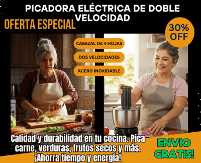 Picadora Eléctrica de Doble Velocidad